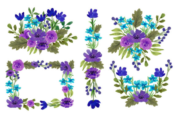 Download Violet and Blue Flower Arrangement - Flower arrangement Collection