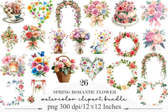 Download Spring Romantic Flower Clipart PNG - Romantic flower clipart Collection
