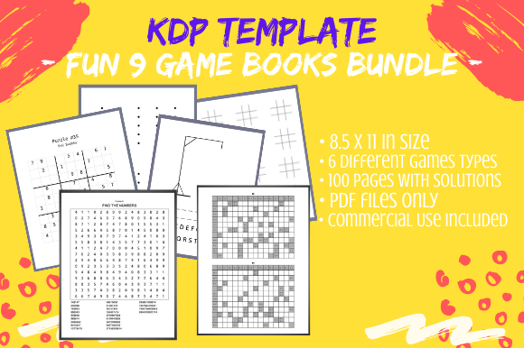 Download 9 Fun Games Activity Books KDP Bundle - Kdp bundle Collection