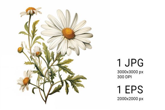 Download White Daisies on White Background - Daisies Collection