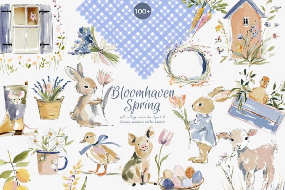 Download Farmhouse Spring Clipart Bundle - Spring clipart Collection