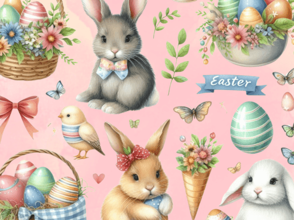 Download Easter Clipart, Easter Bunnies Clip Art - Premium Bundle