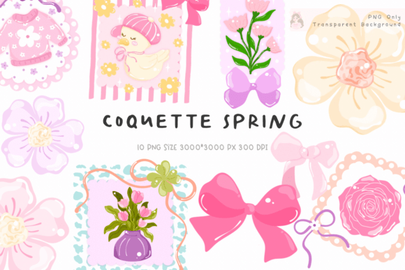 Download Coquette Tulip Floral Spring Clipart PNG - Spring clipart Collection