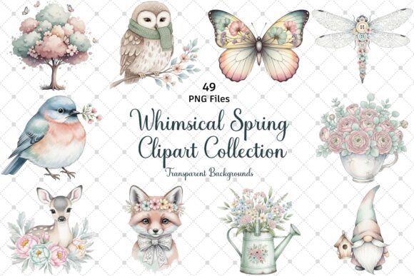 Download Whimsical Spring Clipart Collection - Spring clipart Collection