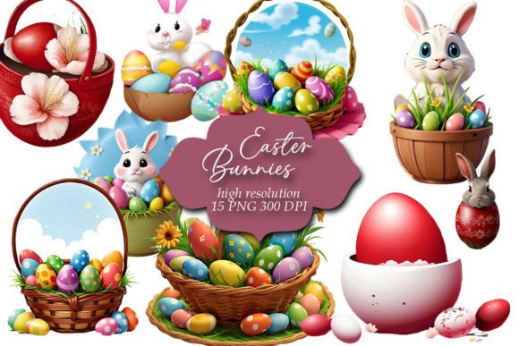 Download Easter Clipart, Easter Bunnies Clip Art - Easter bunnies clip art Collection