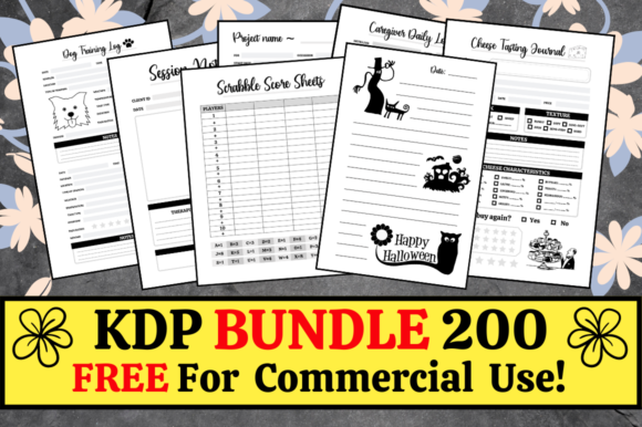 Download KDP Bundle Pack 200 Templates + Extras - Kdp bundle Collection