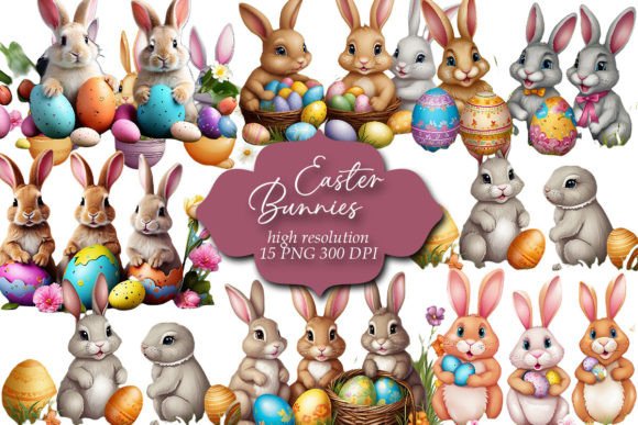 Download Easter Clipart, Easter Bunnies Clip Art - Premium Bundle