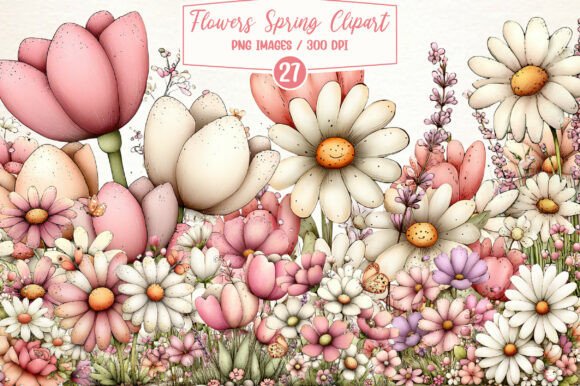 Download Whimsical Flowers Spring Clipart - Spring clipart Collection