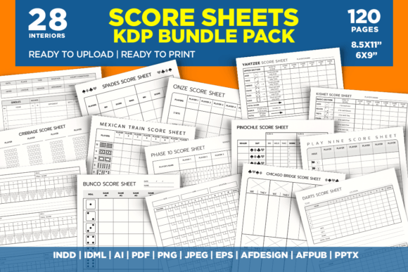 Download Score Sheets KDP Bundle Pack - Kdp bundle Collection