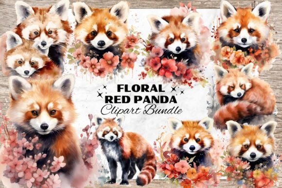 Download Red Panda with Flowers - Red Collection